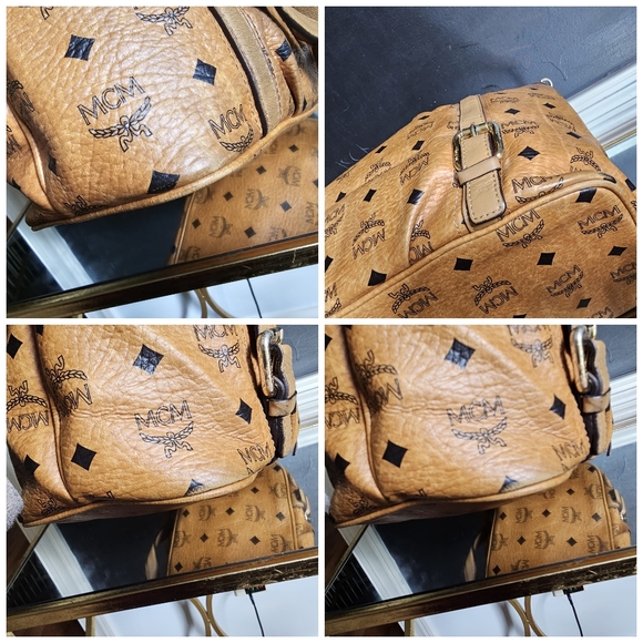 MCM Cognan Visetos Handbag/Shoulder Bag Leather Brown - Picture 13 of 15